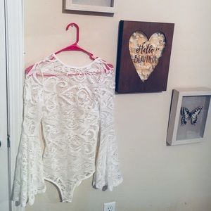 White laced one piece